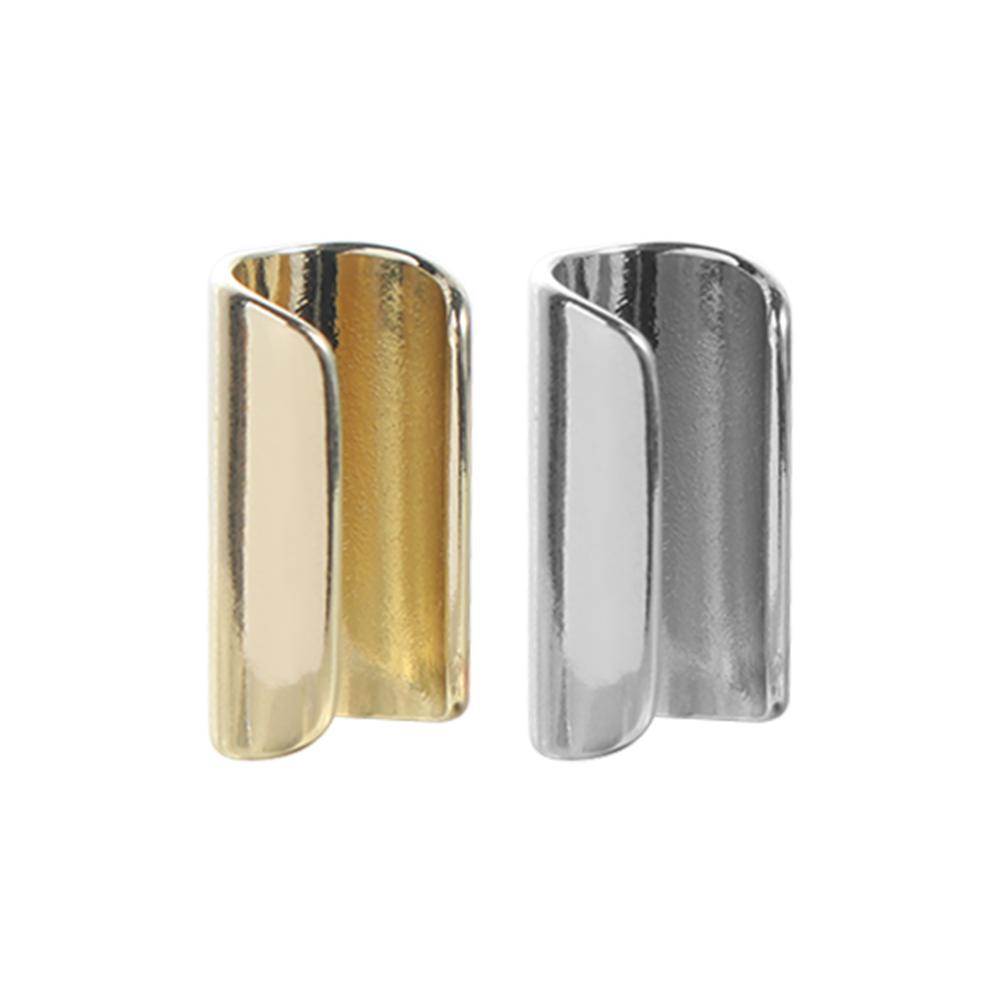 Solid Color Ear Bone Clip Copper Fake Ear Cuff Cool Long Tube Clip Earring  Men