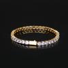 Accessories Spring Buckle Single Row Diamond Tennis Chain Zircon Bracelet Trendy Brand Hip Hop Men's Bracelet Accessories