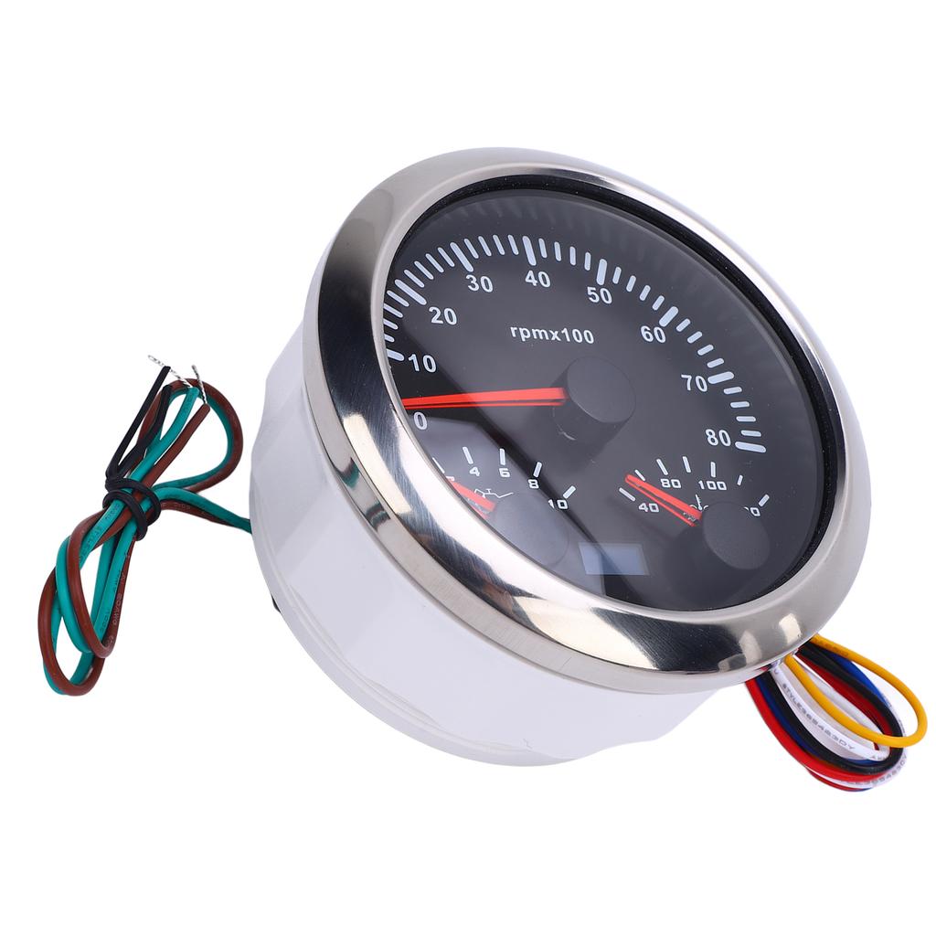 3 v 1 85mm Tachometer 8000rpm 40 až 120 stupňov Celzia Teplota vody 0 až 10 bar Tlak oleja 7 farebné podsvietenie pre auto nákladné auto