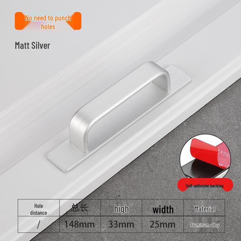 Self-Adhesive Door Pull Handle for Bathroom, Bedroom, or Sliding Doors