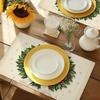 4pcs Set, 2D Flat Print Placemats - Elegant Christmas Wreath Rectangular Table Mats for Holiday Gatherings, Family Parties, Picn