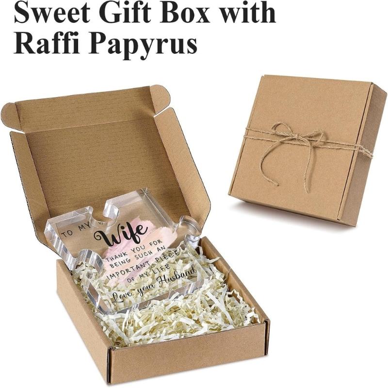 Engraved Acrylic Block Puzzle Piece Desk Display Gift for Mom Grandma Wife on Mothers Day from Daughter Son