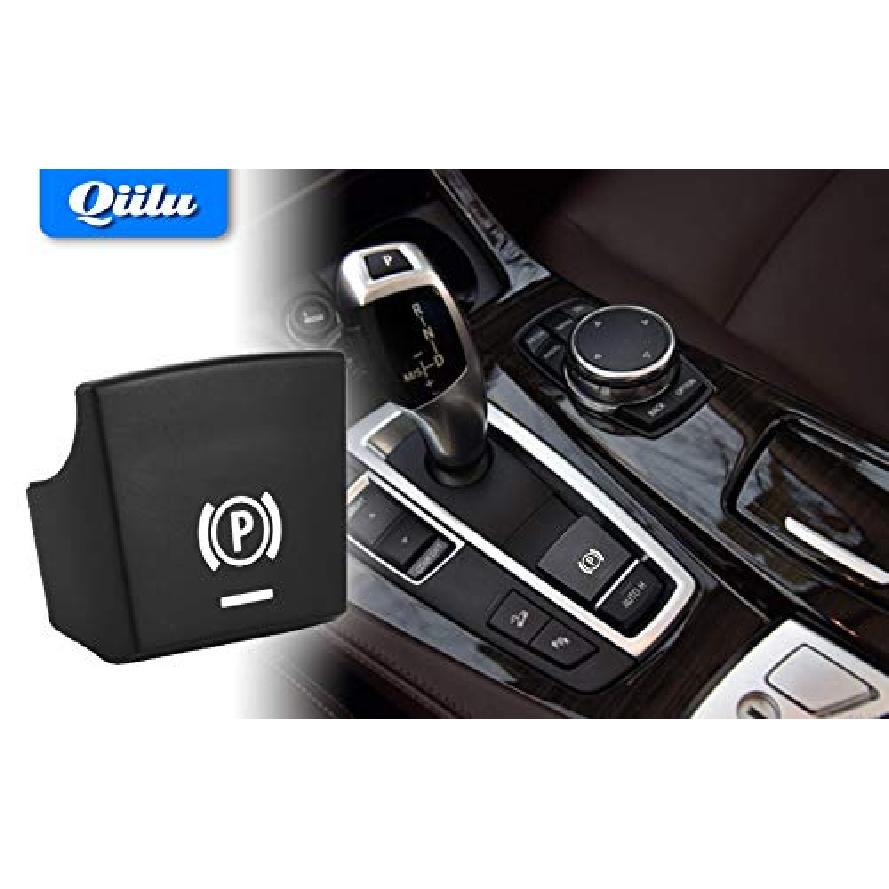 Qiilu Parking Brake Button Switch P Button Cover Hand Brake P Decoration Cover Sticker for 5 Series 6 Series X3 X4 F10 F11 F18 F06 F12 F13 F25 F26