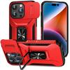Coque Hybride Robuste Armor pour IPhone 16 Pro Max 15 11 12 13 14 Xs XR 8 7 Plus SE 2022 Fenêtre Coulissante Poussante Coque Otter Boîte Support Housse de Protection