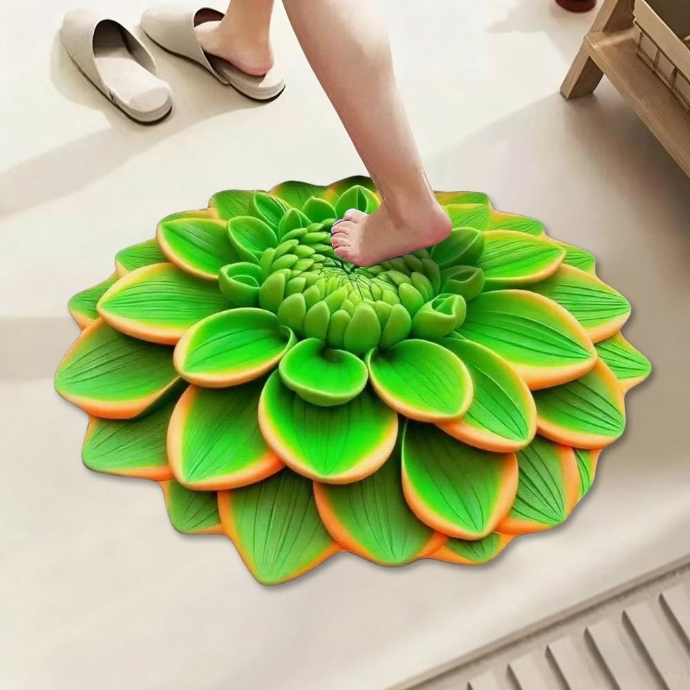 Special-shaped 3D Flower Carpet Non-slip Bathroom Floor Mat for Living Room Tea Table Bedside