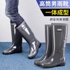 Men's green rain boots labor boots tall rain boots gray fashion protective men's water shoes outdoor camouflage water boots men's boots