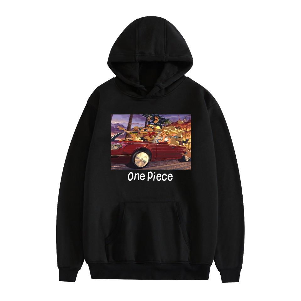 Unisex ONE PIECE Anime Hoodie Sweatshirt Graphic Printed Streetwear Hoodies for Couples Men Women XS