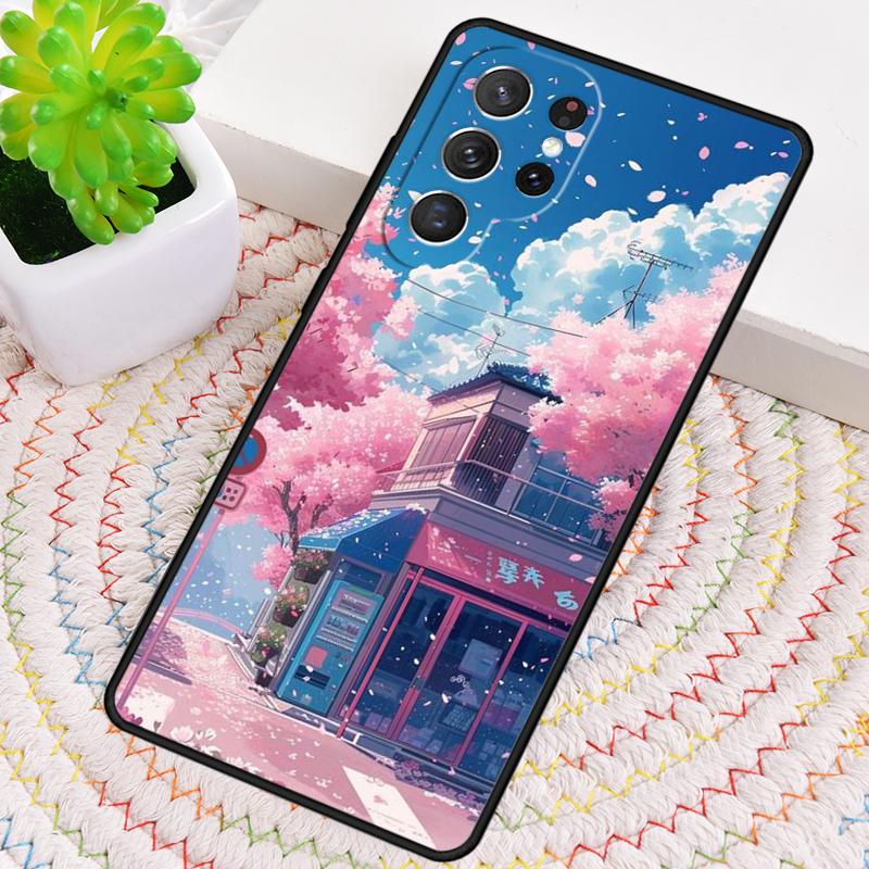 Cherry Blossom Bumper Phone Case for Samsung Galaxy note 10 pro S26 Ultra S23 S24 FE S25 S21 S22 PLUS shockproof Cove