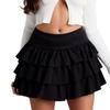 Ruffle High-Waist Sweet Mini Skirt with Half-Body Cake Design