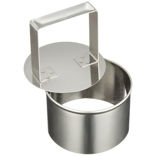 Kanda Kan Motsugata Rice Mold, Stainless Steel, Made in Japan, Round, for Commercial and Home Use, Product Number: 000221