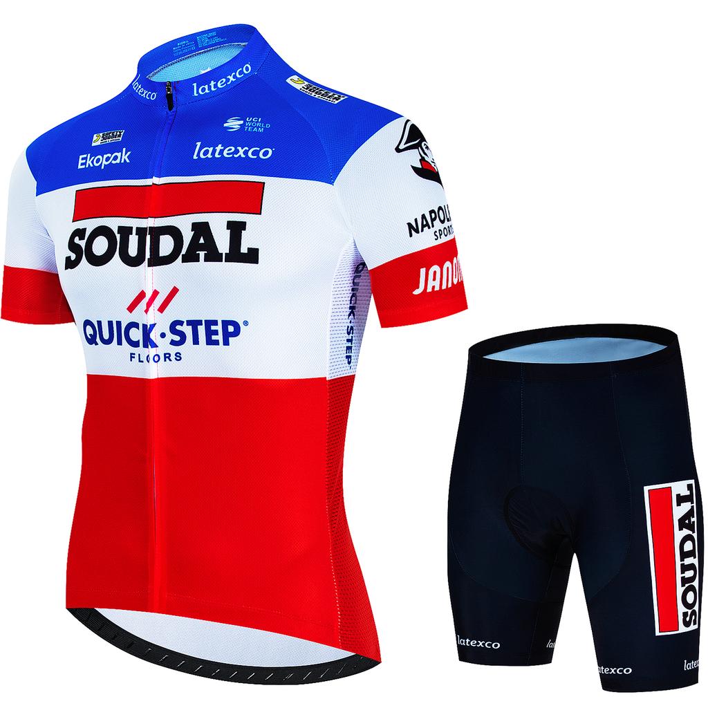 Heren Wielerkleding Set Quick Step Kleding 2026 Fietsen Kleding Zomer Fiets Jersey Fietsjas Man Lente Korte Broek Koersbroek