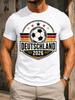 Deutschland 2026 Soccer Vintage Distressed Round Flag Stripes Stars Football Pride Unisex All Unisex All Tshirt