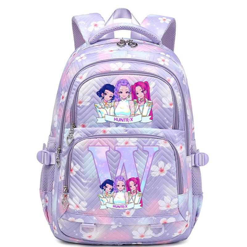 Kpop Anime Aufdruck 26 Buchstaben Rucksack Große Kapazität Mittelschüler Lässige Schultasche