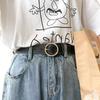 Stylish Korean Fashion Women's Waist Belt With Elegant Gold Buckle For Casual Denim