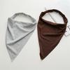 New Fashion Bohemian Solid Color Hair Scrafs Turban Headband Sweet Cotton Headscarf Triangle Bandanas For Women Hair Accessories