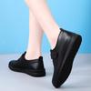 Women's Black Loafers Moccasins Casual Slip On Walking Shoes for Mother Plus Size