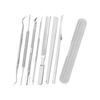 WALWAL 7 Piece Set Ingrown Nail Care Tool Stainless Steel Pedicure Kit Nail File Lifter Dead Exfoliation Remover Foot Cleaning Care Tool