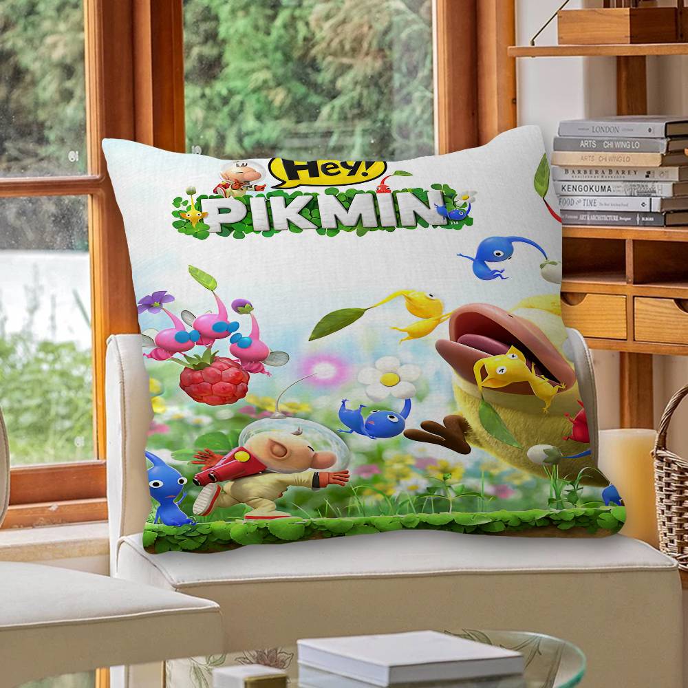 Classic Animation Pikmin Pillow Cushion Cover Pillowcase Living Room Sofa Home Decor