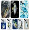 Phone Case For iPhone 16 15 14 13 12 11 Pro Max XS X XR 7 8 Plus Soft Shockproof TPU Clear Cover Bluefin Tuna