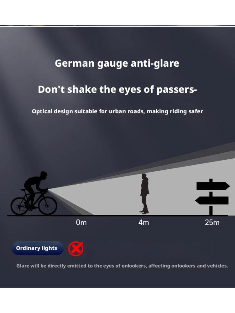 Lumière Avant Vélo de Route Montagne Grands Lumens Lampe de Cyclisme Télécommandée Intelligente Cordon de Suspension Contrôle Intelligent Phare de Vélo