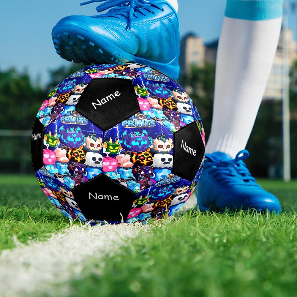 Custom Name Blox Fruits Theme Size 5 Soccer Ball, Suitable for Both Indoor and Outdoor Matches, a Gift Suitable for Everyone.