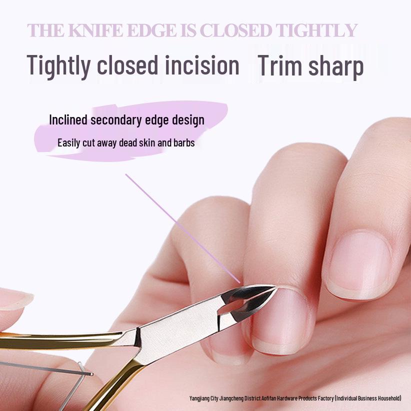 Professional Stainless Steel Cuticle Nipper D501 - Dead Skin and Hangnail Remover for Manicure and Nail Repair