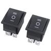 A84X-10 Pcs 6 Pin DPDT Black Button On/Off/On Rocker Switch AC 250V/15A 125V/20A