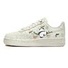 Air Force 1 Scarpe da Skateboard Basse Antiscivolo Resistenti all'Abrasione Donna Bianco Oro FV3654-111(Team10-)
