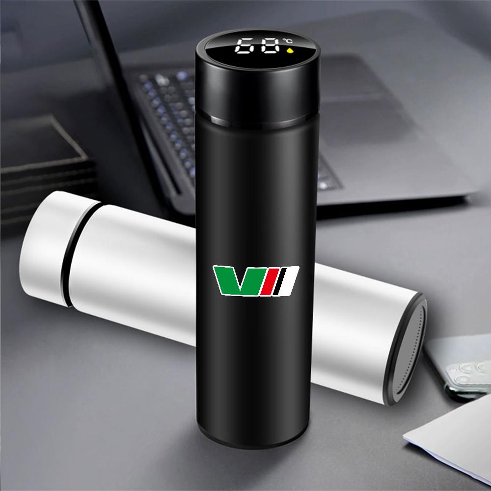 500ml Smart Thermos Mug Car Styling Thermal Cup with Temperature Display Auto Accessories For Skoda Rapid Fabia Karop Kamiq VRS Csu500