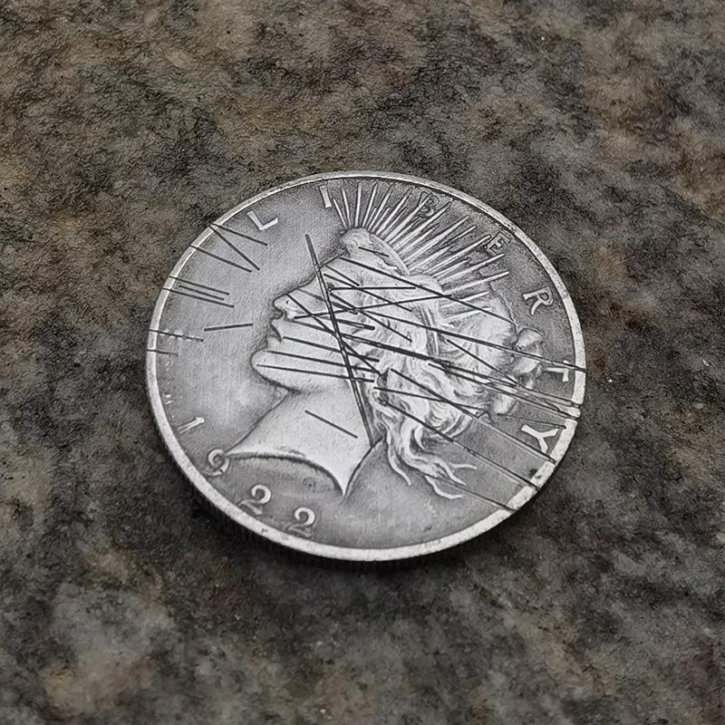 Dark Knight Harvey, 1922, American Statue of Liberty, Antique Double-sided Head, Commemorative Coin, Silver Dollar, Double-sided Coin