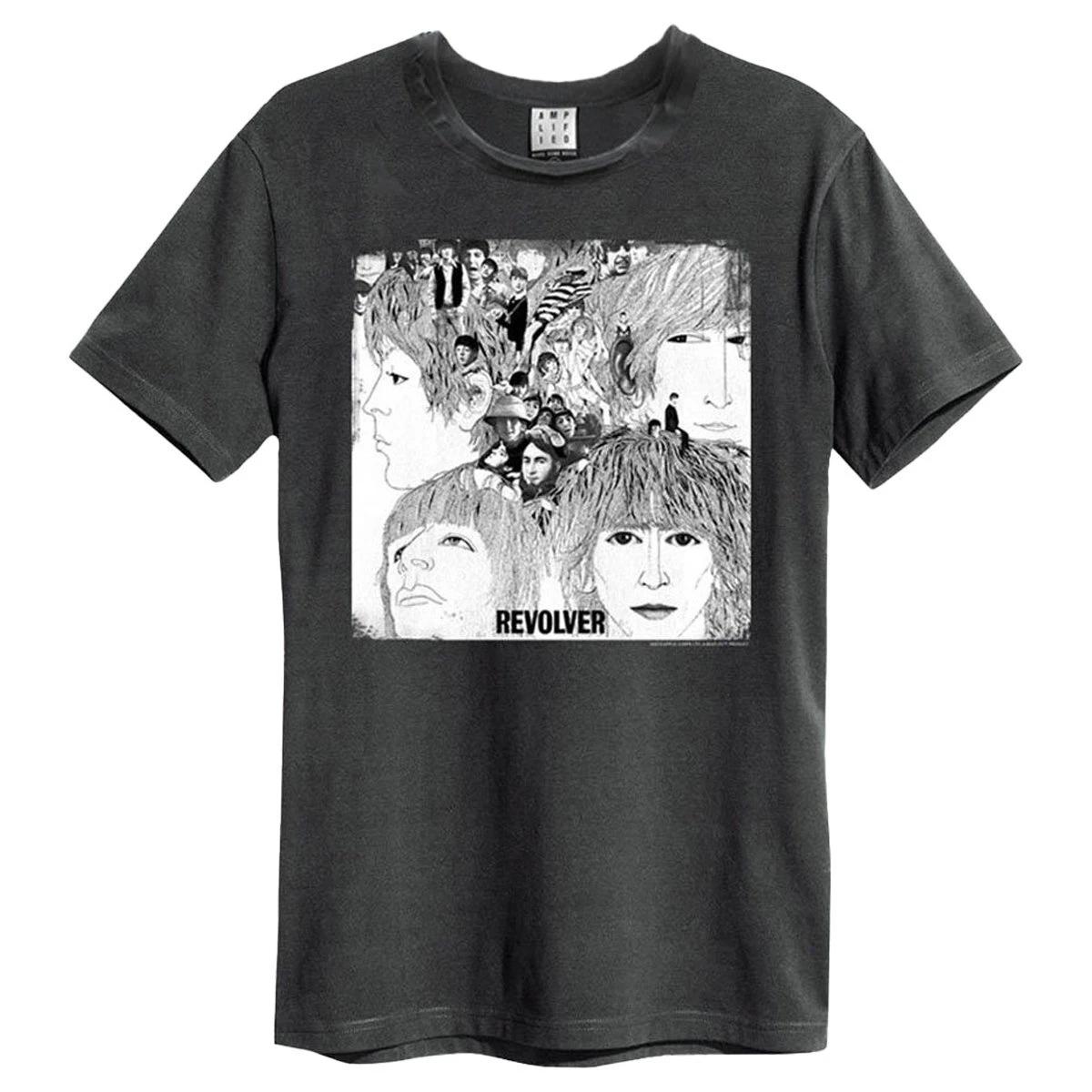 Beatles Revolver Amplified Vintage Charcoal T Shirt L