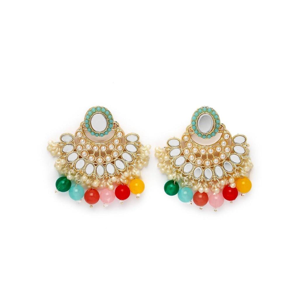 Classy Choker Necklace Earring Jewellery Set with Maangtikka Jewellery Set for Women