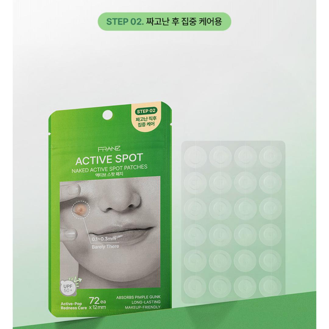 

[FRANZ] Naked Spot Acne Patch 72ea 3type - Early / Active / Dark 2.Active