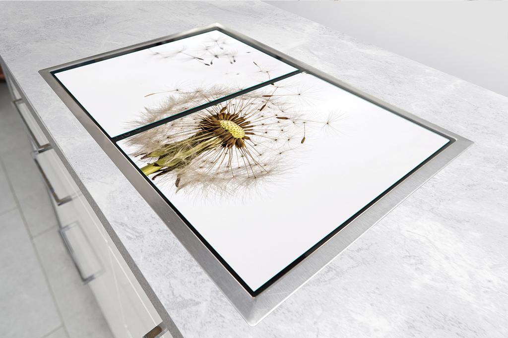 GLAS-KOCHFELD-SCHUTZPLATTE 90x52 BLUME