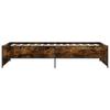Bed Frame Smoked Oak 80 X 200 Cm Wood Based Material
