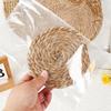 Sottopentola Sottopiatti Rotondi in Rattan Intrecciati a Mano Sottobicchieri Isolanti dal Calore Sottopiatti Naturali Intrecciati per Tavola da Pranzo Casa Decorazioni per Matrimoni