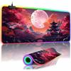 Sakura Scenery Moon Mousepad HD Printing Computer Gamers Desk Mat Locking Edge Non-slip Mouse Pad XXL Keyboard PC Desk Pads