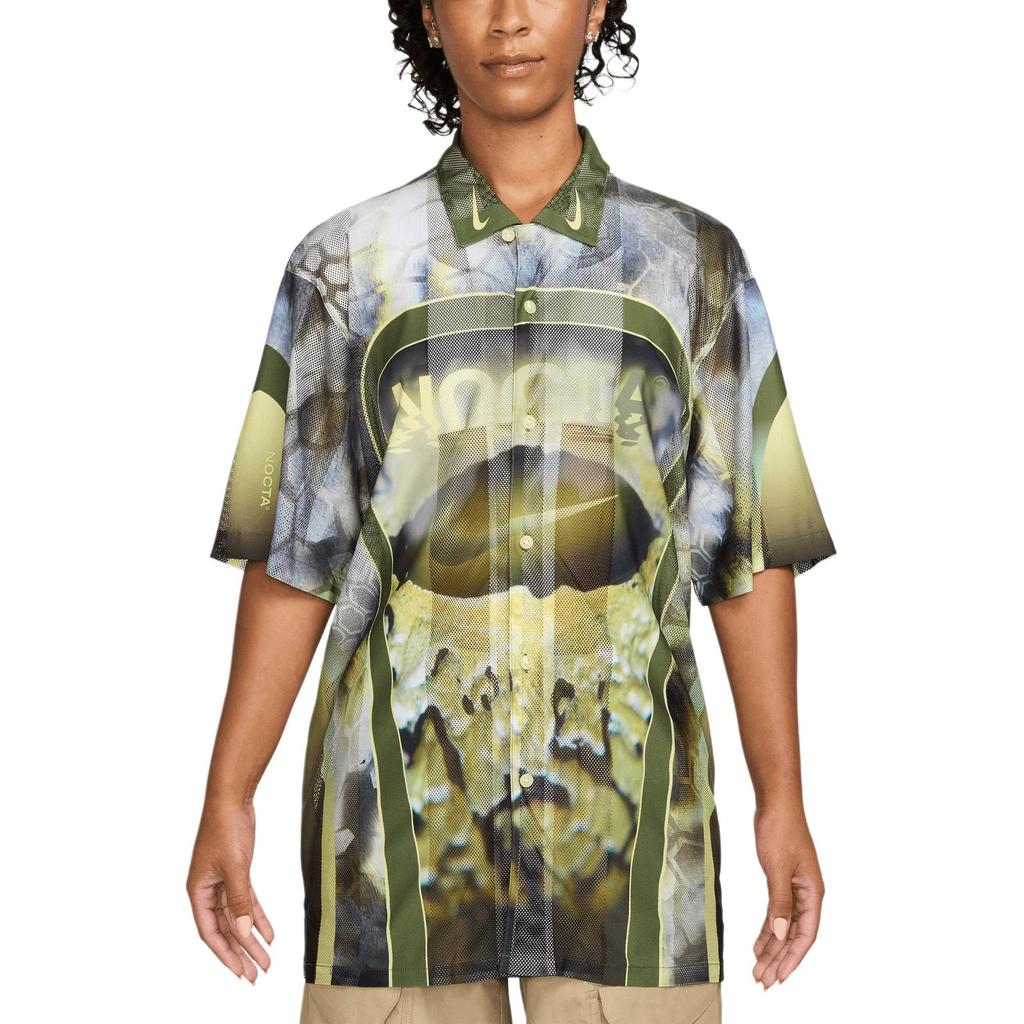 Nike x NOCTA Opal Tito Neeks Button Down Pilgrim/Oil Green/Black Men Streetwear FV1939-378