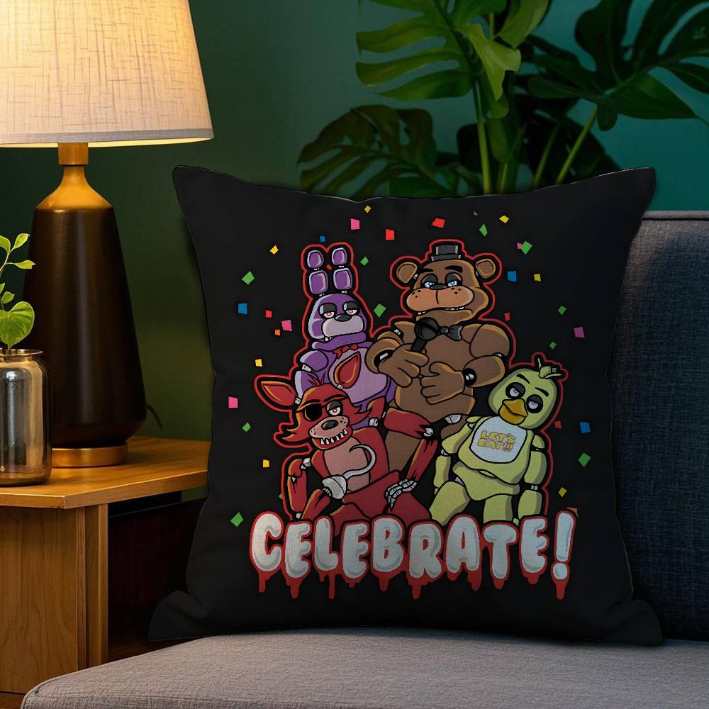 Five NNights at FFreddys Pillow Case Plush Fabric Soft Double Sided Print Sofa Cushion Cover Throw Pillow Covers