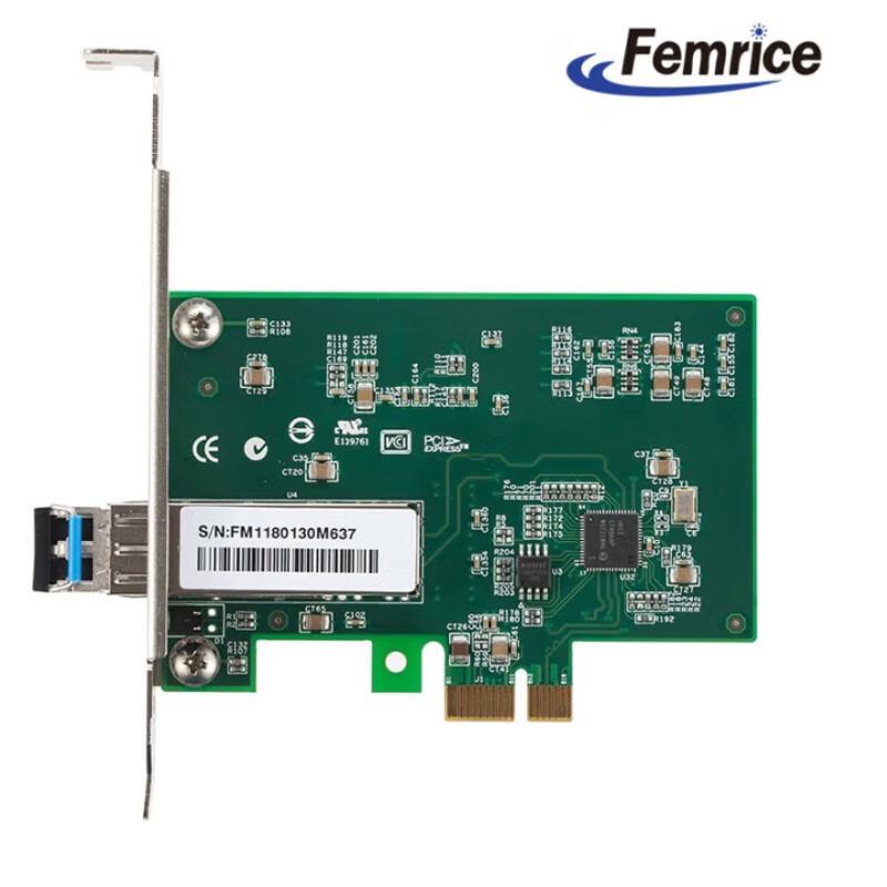 FEMRICE Intel I210 Gigabit Fiber PCI-E Server Network Card (CN version)