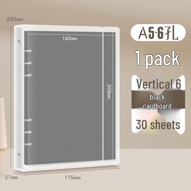 Multi-Size DIY Photo Album Binder with Black Card Pages