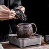 Jianshui Purple Pottery Teapot Heap Carving Xianglong Pot Kung Fu Tea Set Purple Clay Pot Deep Carving Tea Making Tea Kettle