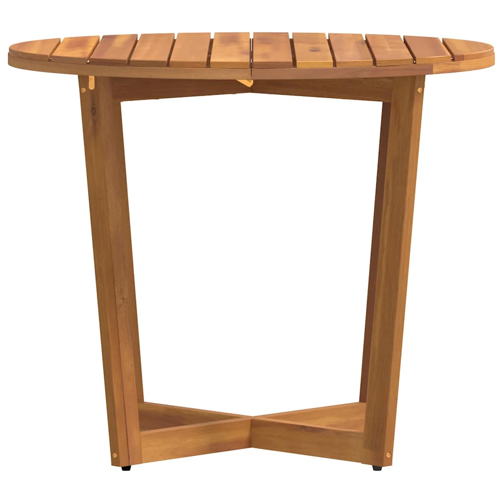 Garden Dining Table Round Ø90 x 75 cm Solid Acacia Wood