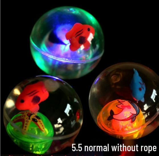 Glitter Crystal Elastic Luminous Ball - Seven-Color Bouncing Educational Toy for Kids