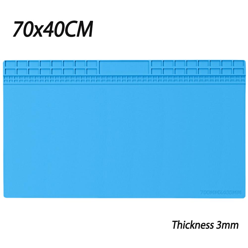 Silicon Insulation Pad Heat-Resistant Repair Work Mat 70*40CM Work Pad Soldering Mat for Electronic Phone Laptop Watch Repair