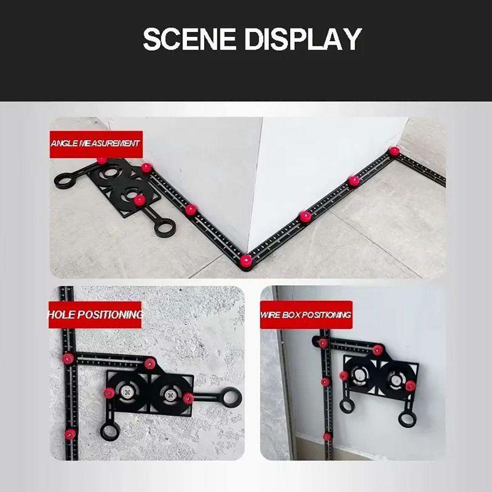1Pcs 6/9/12 Folds Measuring Ruler Aluminium Alloy Locator Drill Guide  Template Tool