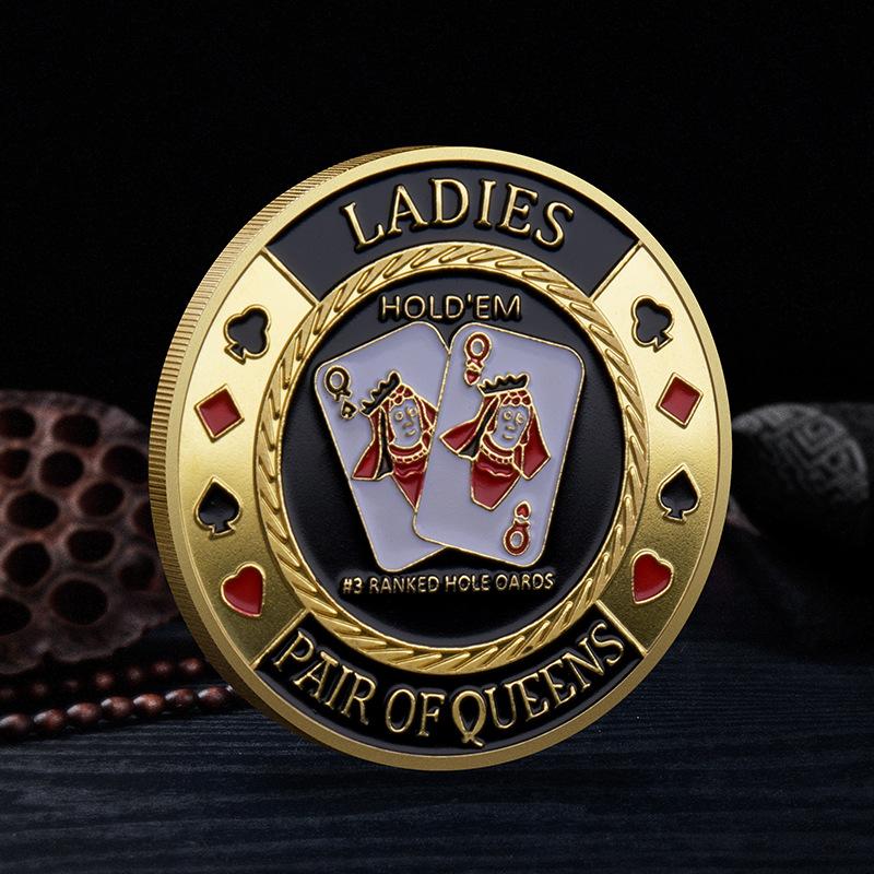 

Challenge Coins Пам’ятні монети King Лас-Вегас Покерні фішки Lucky Card Holder Collection Coins