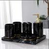 Bathroom Accessories Set Ceramic Tooth Brush HolderSoap Dish Soap Dispenser Gargle Cup European Style Bathroom Set Wedding Gift