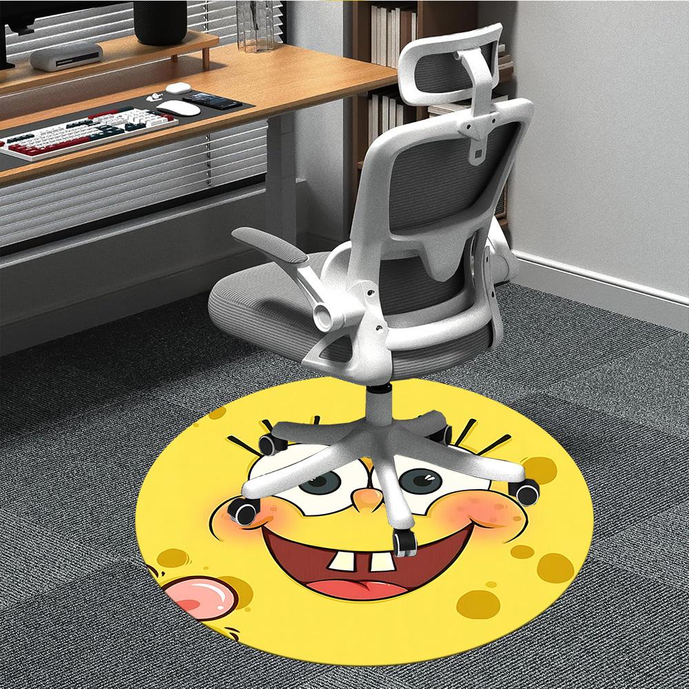 

1 шт. Круглый ковер с изображением Губки Боба Квадратные Штаны для офиса, под офисные стулья, спальни, гостиной, домашний декор a1016076 80cm by 80cm
