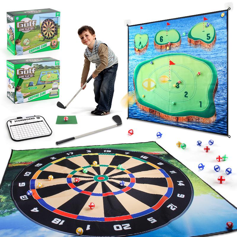 Children's Thickened Golf Mat Set: Indoor/Outdoor Play with Clubs